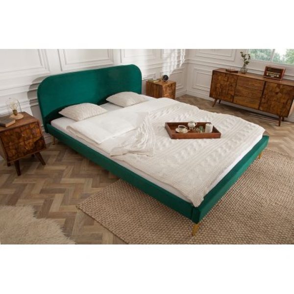 Bed Famous 140x200 cm Velvet Groen