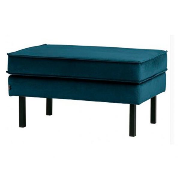 Rodeo Hocker Op Poten Velvet Blue