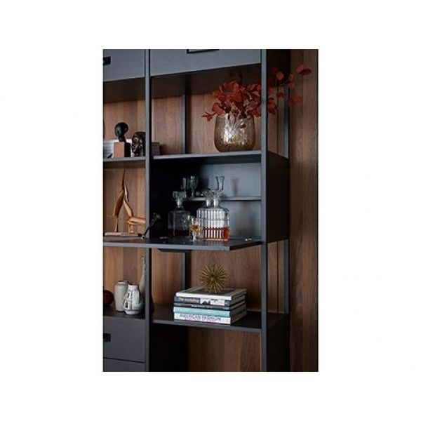 Legacy Vakkenkast Hout/metaal Matzwart [fsc]