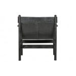 Chill Fauteuil Echt Leer Zwart