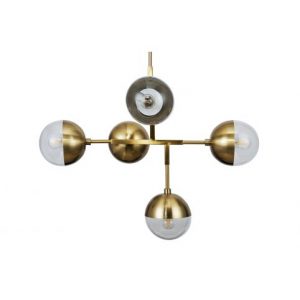 Globular Hanglamp Metaal Antique Brass