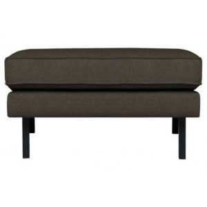 Rodeo Stretched Hocker Op Poten Warm Grey/brown