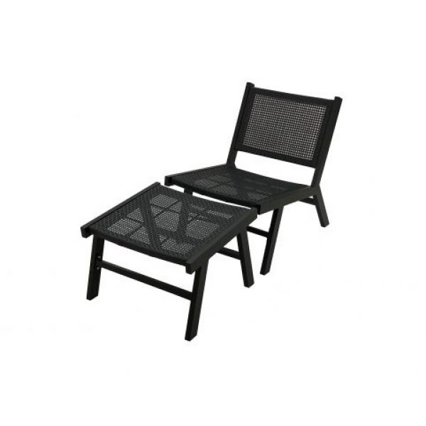Puk Hocker Aluminium Zwart