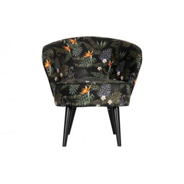 Bo Fauteuil Fluweel Bloem Print