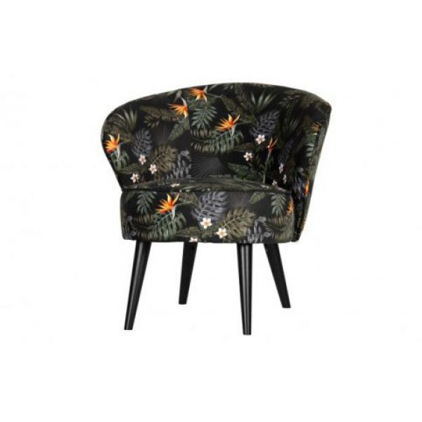 Bo Fauteuil Fluweel Bloem Print