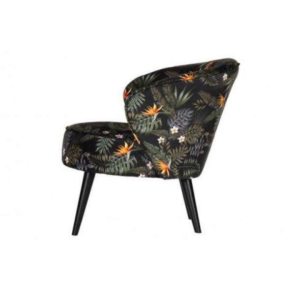 Bo Fauteuil Fluweel Bloem Print