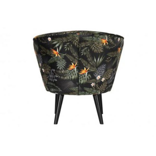 Bo Fauteuil Fluweel Bloem Print