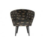 Bo Fauteuil Fluweel Panter Print