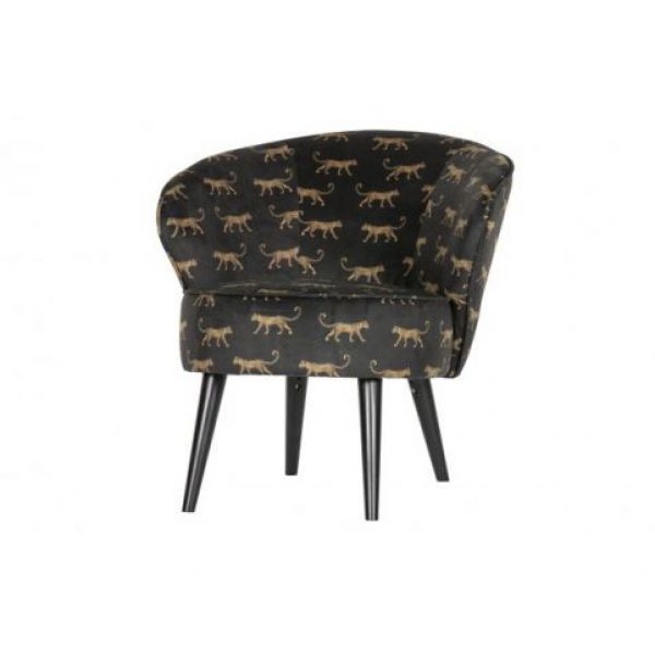 Bo Fauteuil Fluweel Panter Print