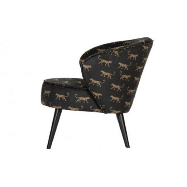Bo Fauteuil Fluweel Panter Print
