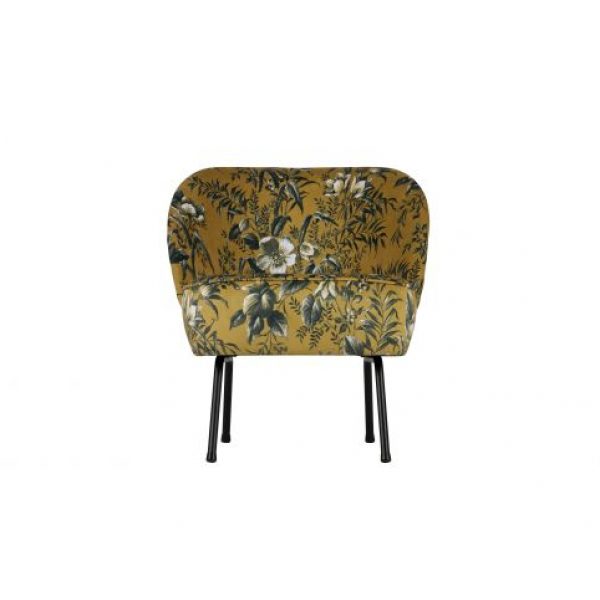 Vogue Fauteuil Fluweel Poppy Mosterd