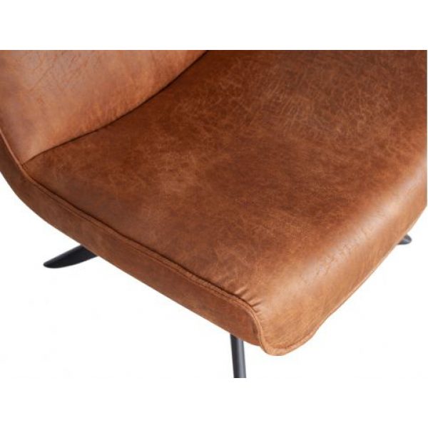 Skyler Draaifauteuil Kunstleer Cognac