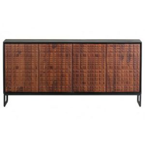Nuts Dressoir Hout Walnoot/zwart
