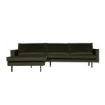 Rodeo Chaise Longue Links Velvet Dark Green Hunter