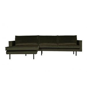 Rodeo Chaise Longue Links Velvet Dark Green Hunter