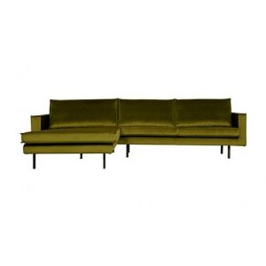 Rodeo Chaise Longue Links Velvet Olive