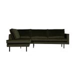 Rodeo Hoekbank Links Velvet Dark Green Hunter