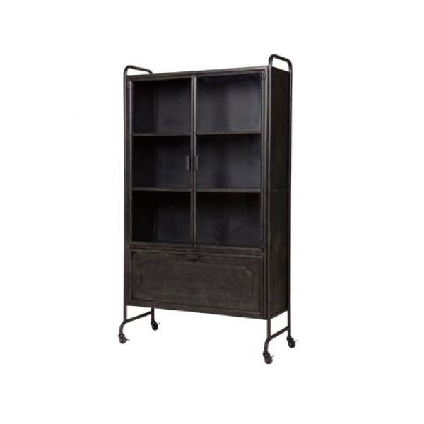 Steel Storage Vitrinekast Metaal Zwart