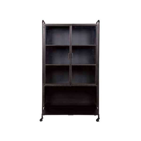 Steel Storage Vitrinekast Metaal Zwart