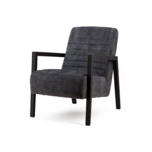 Eleonora Fauteuil Lars Velvet Antraciet