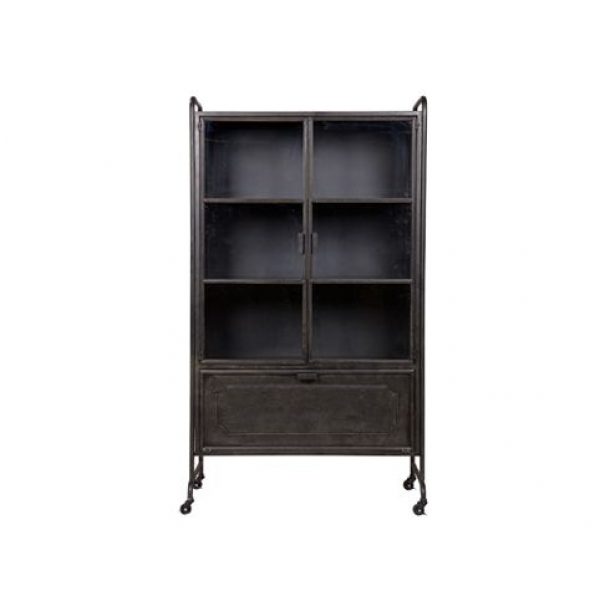 Steel Storage Vitrinekast Metaal Zwart