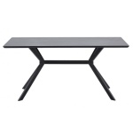 Bruno Eettafel Rechthoek Mdf Zwart 160x90cm