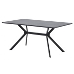 Bruno Eettafel Rechthoek Mdf Zwart 160x90cm
