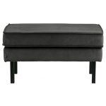 Rodeo Hocker Op Poten Velvet Antraciet