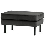 Rodeo Hocker Op Poten Velvet Antraciet