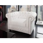 Fauteuil Chesterfield Wit