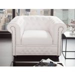 Fauteuil Chesterfield Wit