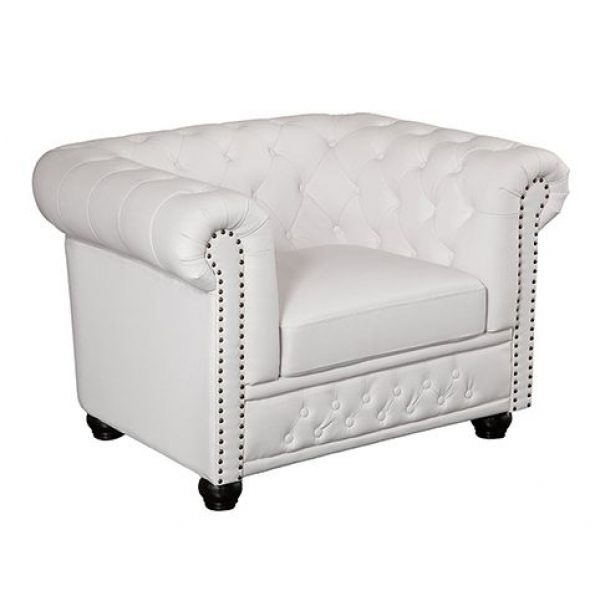 Fauteuil Chesterfield Wit
