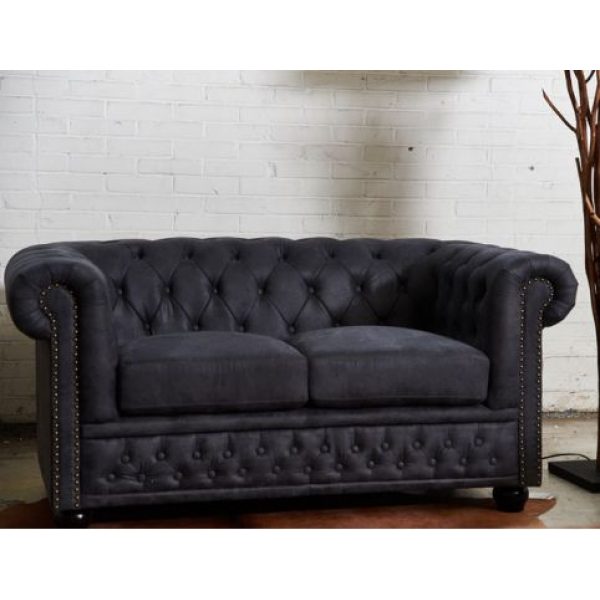INACT Sofa Chesterfield Edward 2-zits Grijs