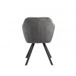 Armstoel Lola Dark Grey Velvet Draaibaar