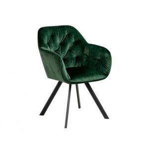 Armstoel Lola Forest Green Velvet Draaibaar