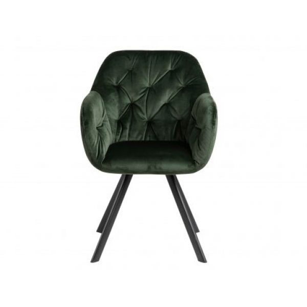 Armstoel Lola Forest Green Velvet Draaibaar