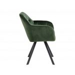 Armstoel Lola Forest Green Velvet Draaibaar