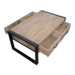 Salontafel Construction 4 lades Small Mangohout