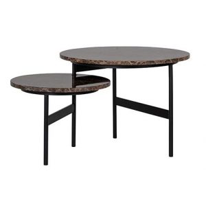 Salontafel Dalton set van 2 draaibaar  (Brown)