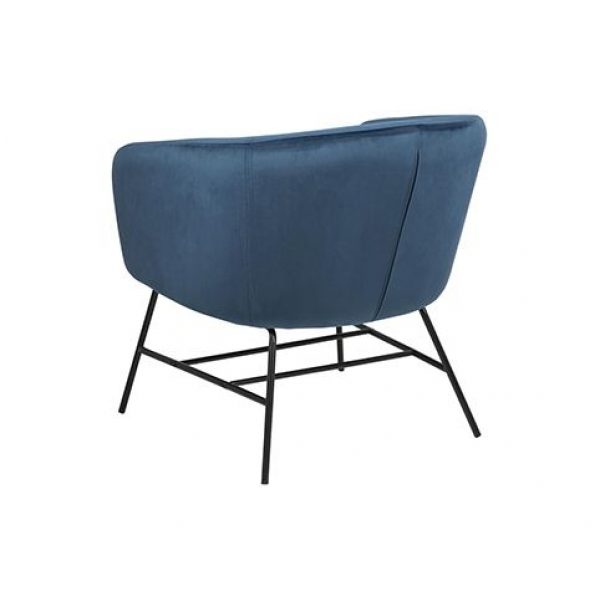 Lounge stoel Ramses Donker Blauw Velvet