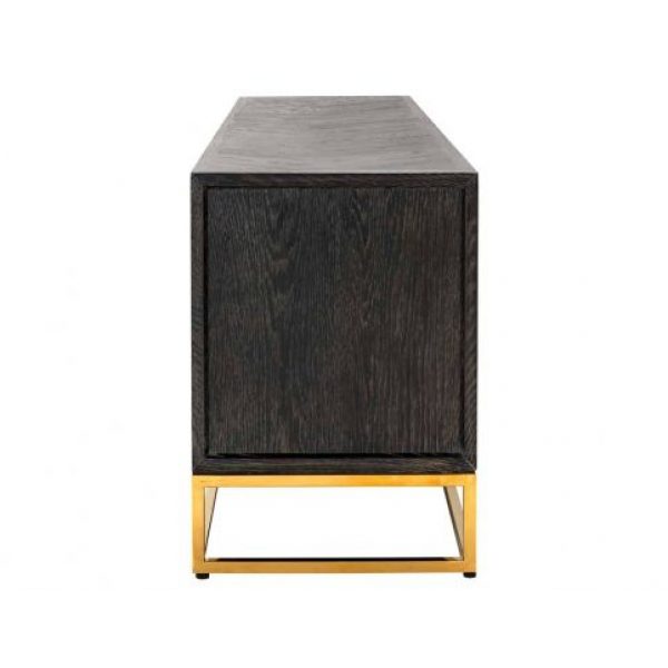 TV-dressoir Blackbone gold 4-deuren 185 (Black rustic)