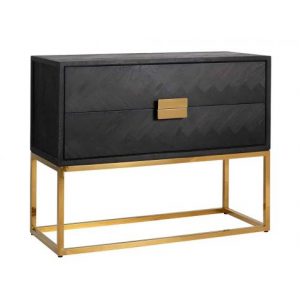 Ladenkast Blackbone gold 2-laden (Black rustic)