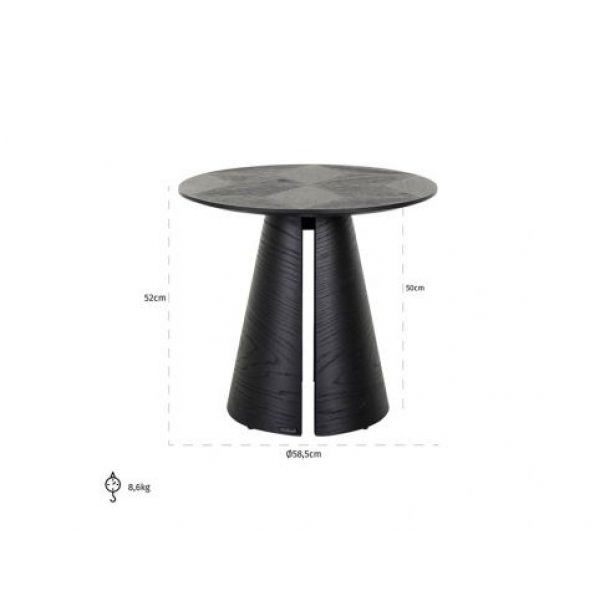Bijzettafel Blax 58,5Ø (Black)