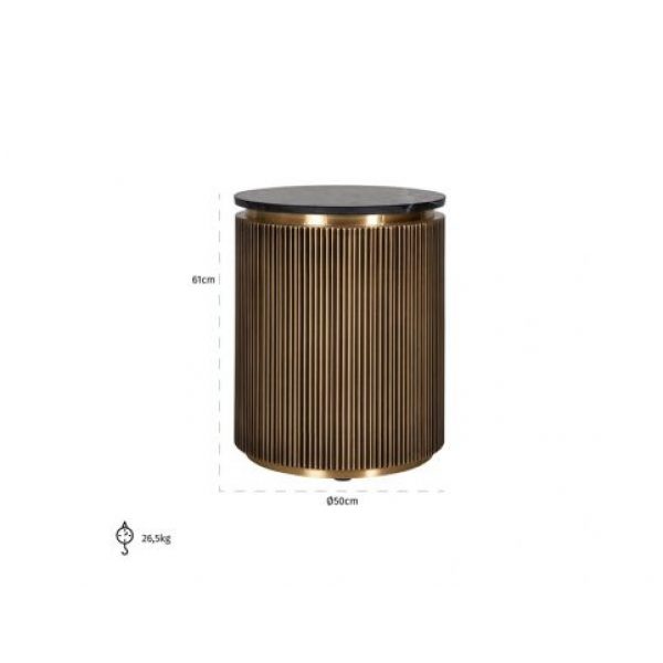 Bijzettafel Ironville 50Ø (Gold)