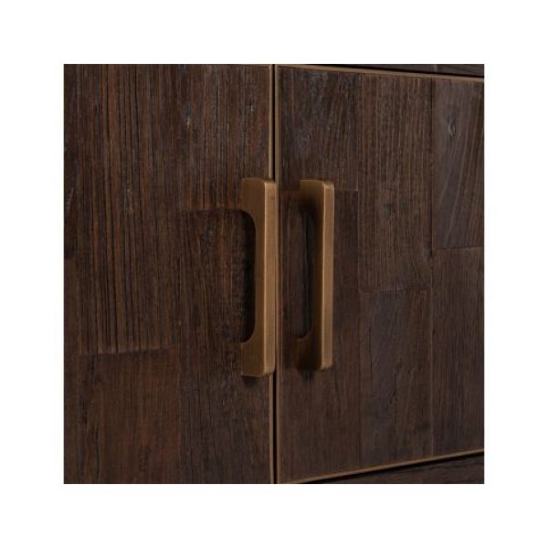 TV-dressoir Cromford Mill 4-deuren (Brushed Gold)
