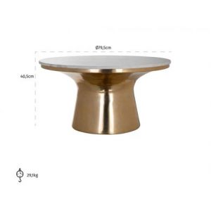 Salontafel Jackson 79,5Ø (Gold)