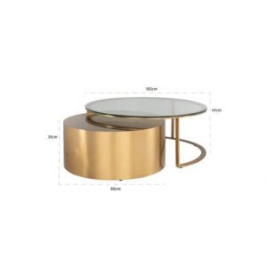 Salontafel Orlan set van 2 (Gold)