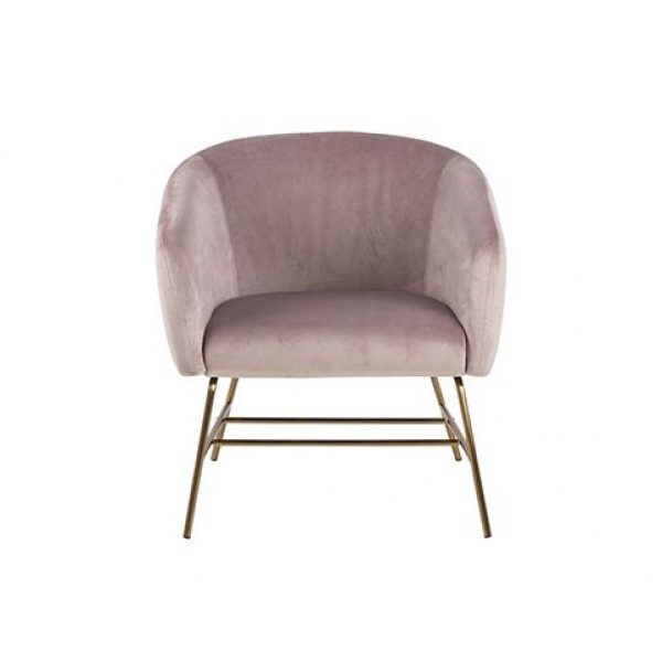 Lounge stoel Ramses Zacht Roze Velvet