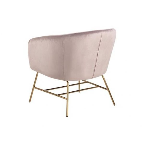 Lounge stoel Ramses Zacht Roze Velvet