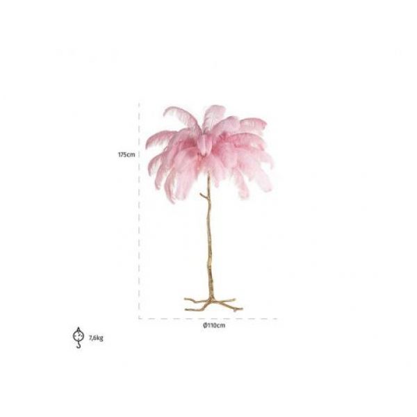 Vloerlamp Burlesque roze (Pink)